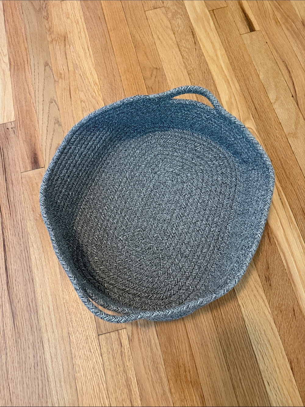 Round Woven Storage Basket - Gray